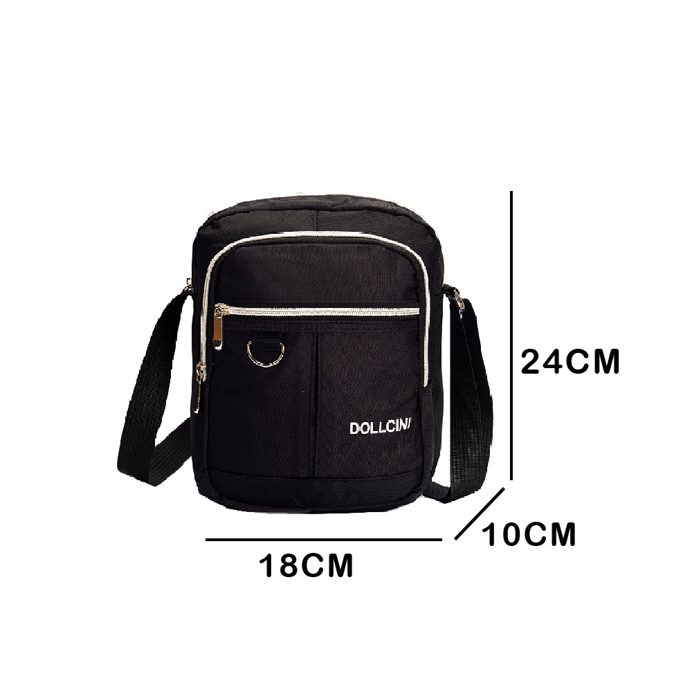 Geantă de umăr pentru bărbați Dollcini - Rezistentă la apă, cu mai multe buzunare, geantă compactă de călătorie pentru umăr sau transversal, disponibilă în mai multe culori