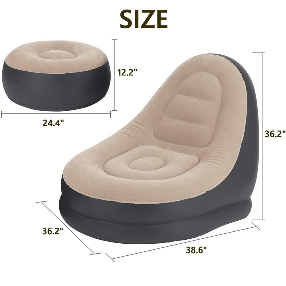 Canapea gonflabilă Dollcini, pentru piscină, material textil de înaltă calitate, respirabilă și confortabilă