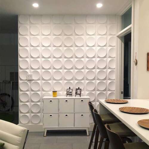 Dollcini Otthon 3D PVC Panou de Perete – Decorațiune Modernă cu Model Geometric