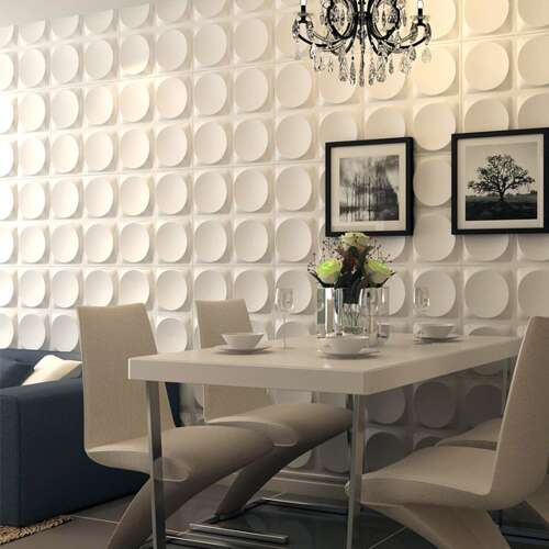 Dollcini Otthon 3D PVC Panou de Perete – Decorațiune Modernă cu Model Geometric