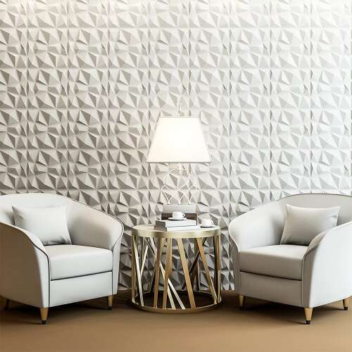 Dollcini Otthon 3D PVC Panou de Perete – Decorațiune Modernă cu Model Geometric