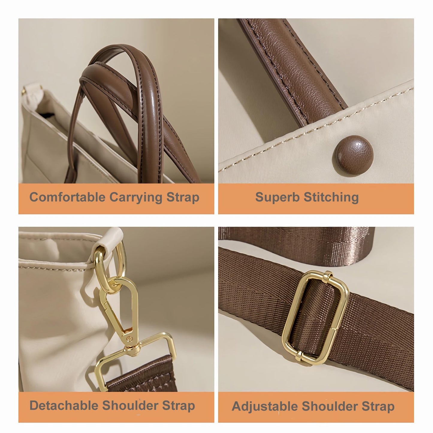 Rucsac pentru laptop Dollcini pentru femei - Geantă de damă impermeabilă, elegantă, cu capacitate mare, suport pentru laptop de 15,6 inci, rucsac ergonomic și elegant pentru călătorii și muncă