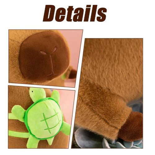 Dollcini DreamPets Jucărie de pluș moale – Rață, Capibara și Figurina Unicornului
