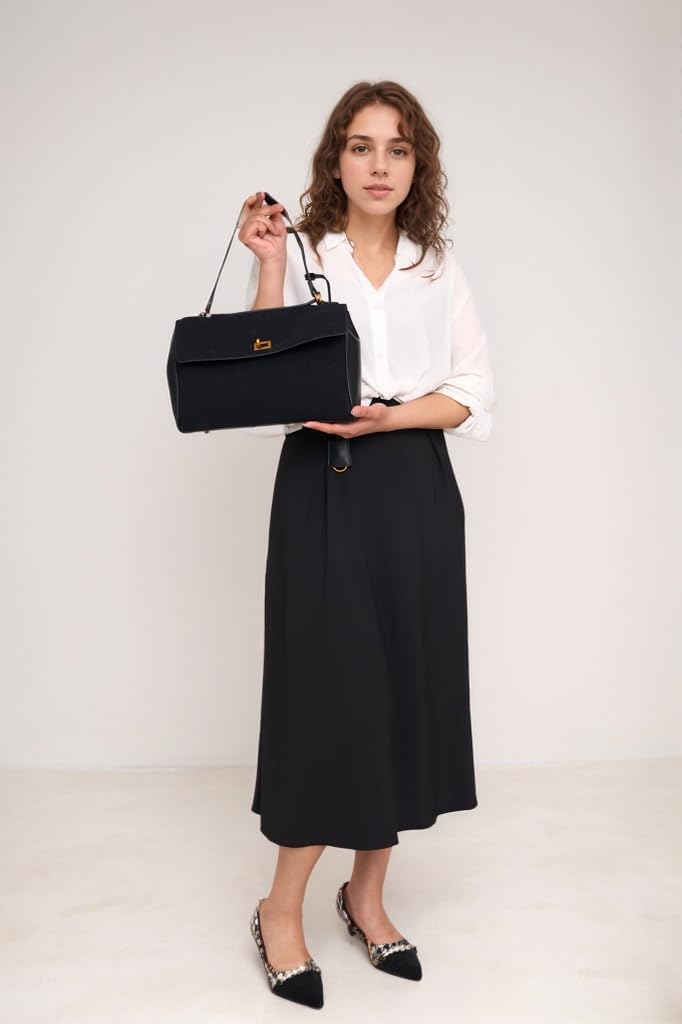Dollcini Modern Knight geantă pentru femei, geantă de umăr pentru femei, – Premium tote din piele întoarsă pentru muncă