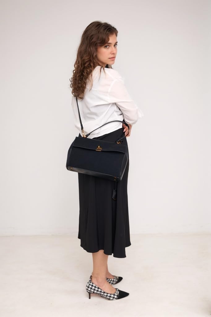Dollcini Modern Knight geantă pentru femei, geantă de umăr pentru femei, – Premium tote din piele întoarsă pentru muncă