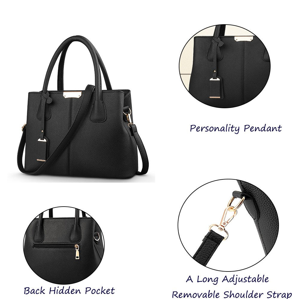 Geantă mare de damă Dollcini din piele PU - Elegantă, impermeabilă, cu buzunare multiple, cu curea detașabilă și accesorii aurii, culori multiple