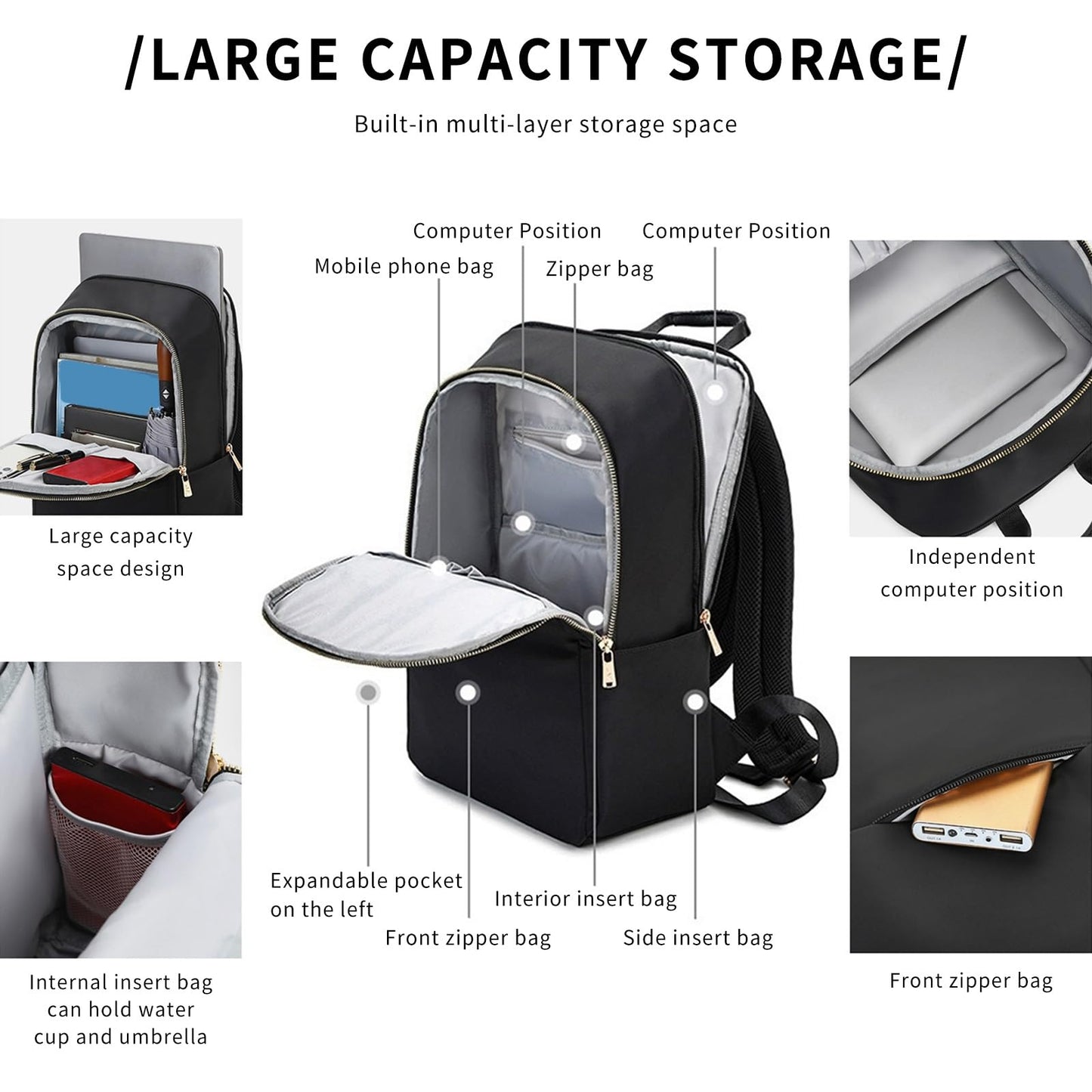 Dollcini Rucsac Laptop pentru Femei – Ergonomic, 15.6”, Pentru Călătorii