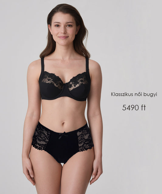 Dollcini, Chiloți damă cu talie înaltă, Chiloți brazilieni pentru femei, Chiloți din dantelă pentru femei - 95% bumbac + spandex, Multicolor, Pachet de 6 bucăți