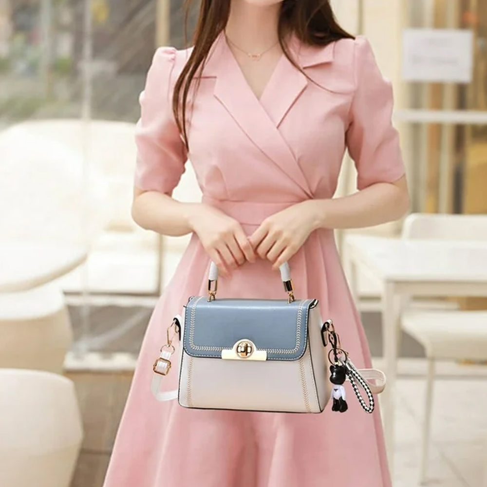 Dollcini Geantă de mână elegantă pentru femei – piele ecologică compactă, curea reglabilă