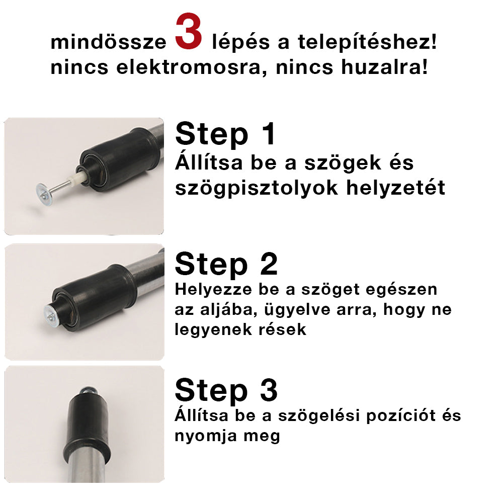 NailGun Pistol manual pentru cuie, 25 mm lungime cui, 16 mm diametru, pentru lemn, pardoseli, fațade, îmbinări pentru acoperiș