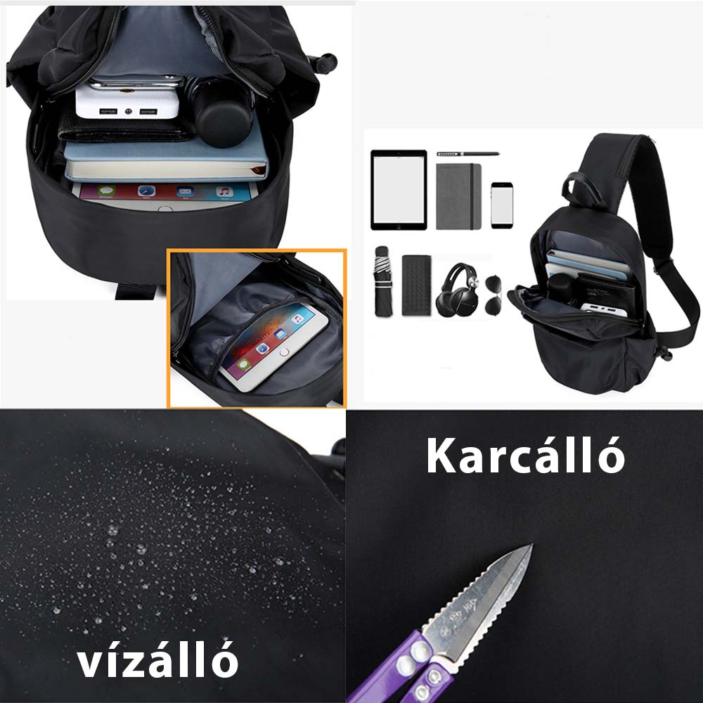 Dollcini Geantă de piept pentru bărbați la modă – Rezistentă la apă și zgârieturi, practică