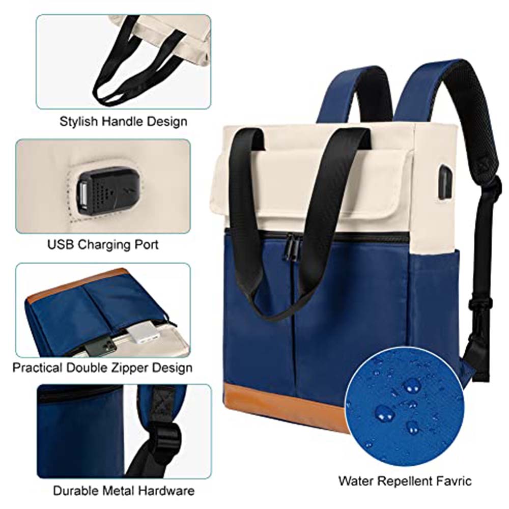 Dollcini, rucsac la modă pentru femei, geantă pentru laptop, geantă messenger, multifuncțională, impermeabilă, durabilă și confortabilă