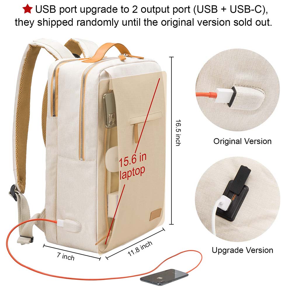 Dollcini Rucsac Laptop Unisex – Ergonomic, pentru Laptop de 15.6”, Rucsac de Călătorie Rezistent la Apă
