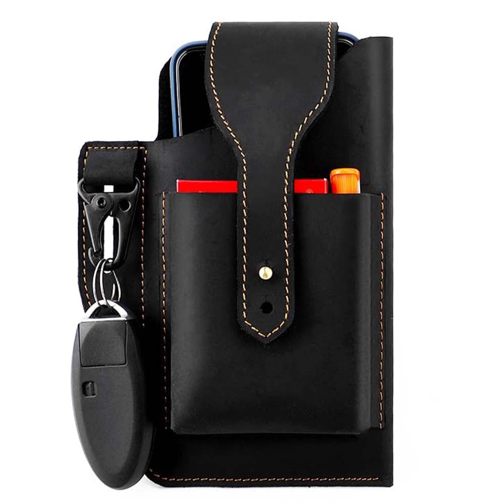 Dollcini Husă de piele pentru bărbați – Multifuncțională, din piele naturală, realizată manual