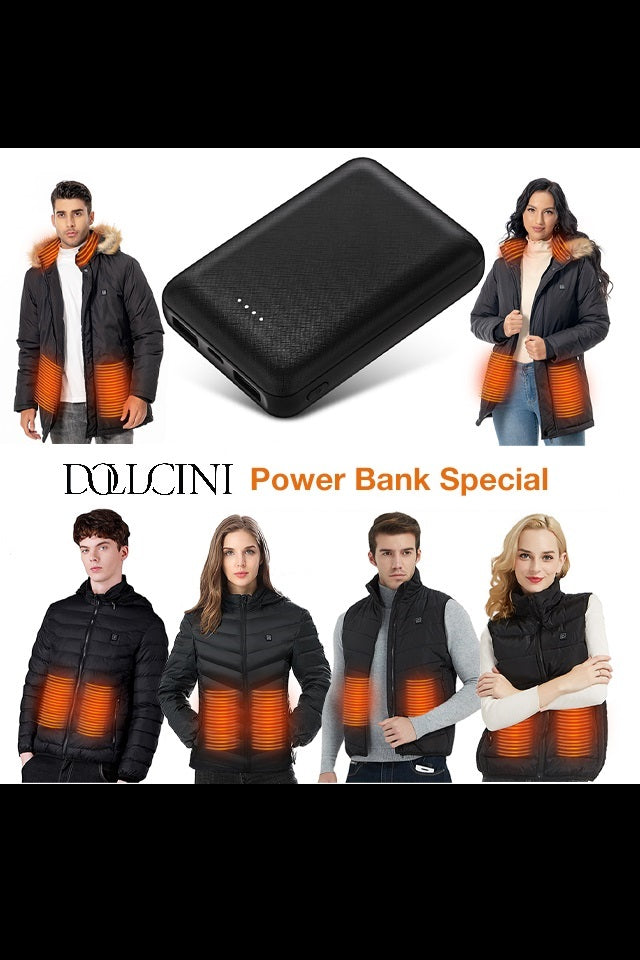 Dollcini Power Bank 10000mAh – Baterie Externă, 2xUSB, 1xType-C