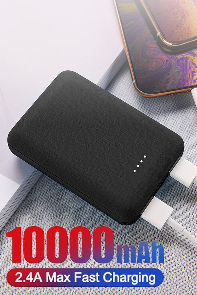 Dollcini Power Bank 10000mAh – Baterie Externă, 2xUSB, 1xType-C