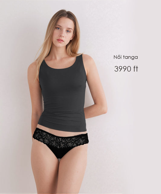Dollcini, chiloți tanga damă, chiloți damă din dantelă cu model floral, 95% bumbac + spandex - multicolor, pachet de 6 bucăți