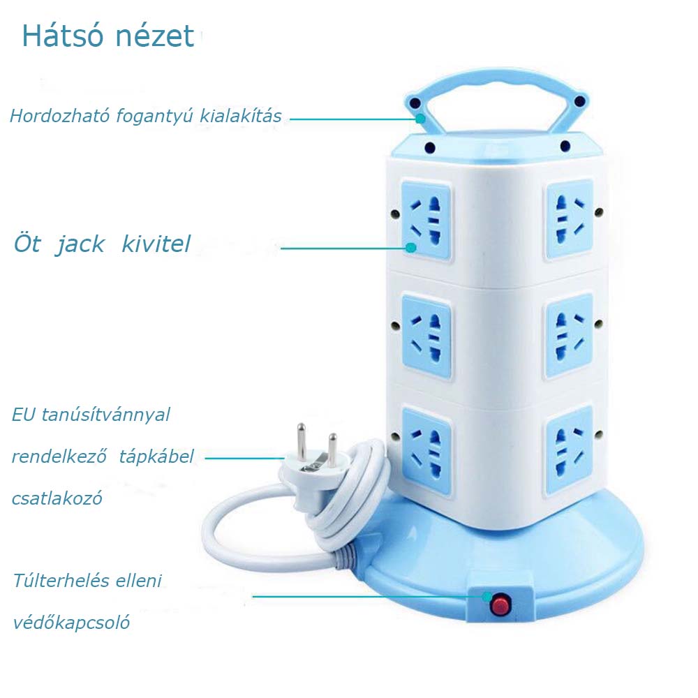 Dollcini Priză de casă – 12 prize, 3 porturi USB, 1.8m