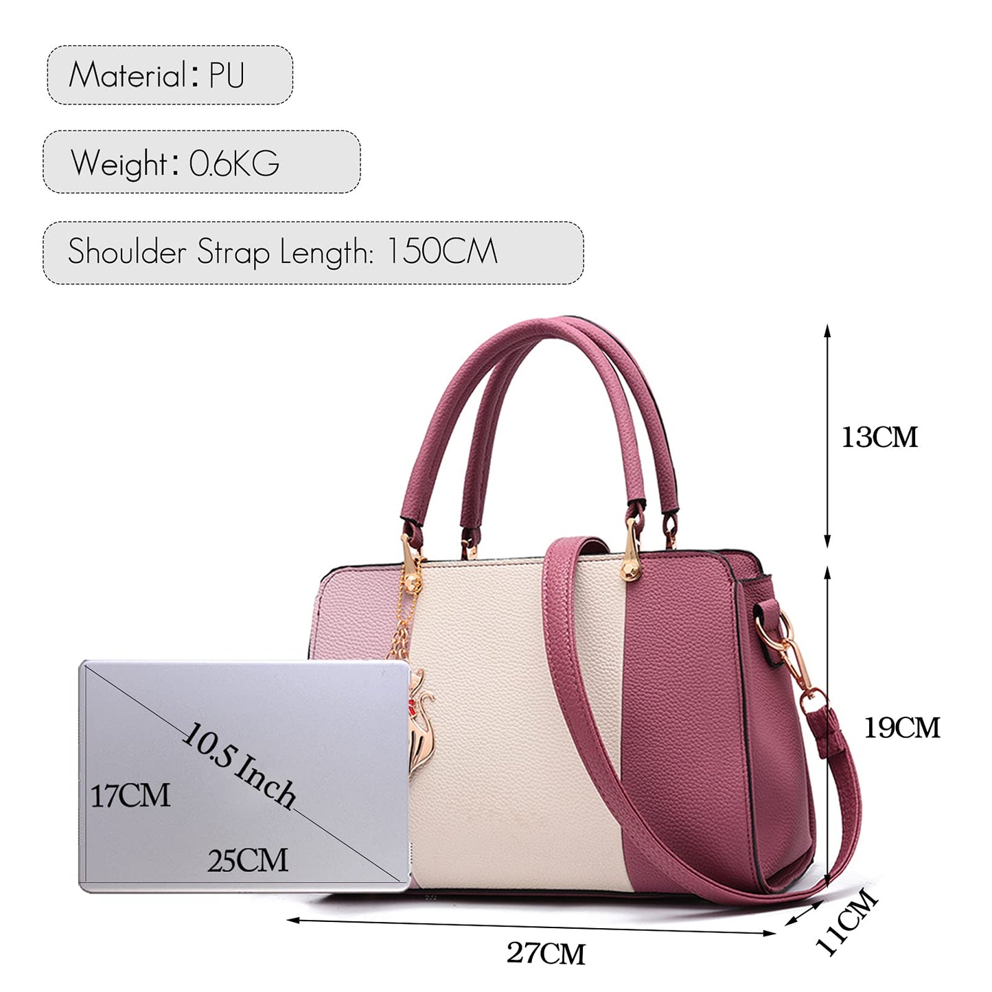 Dollcini Geantă de mână elegantă pentru femei – piele ecologică, pentru uz zilnic