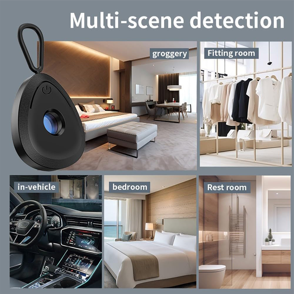 Detector Dollcini Mini cu cameră ascunsă – Compact și portabil, protecție a confidențialității, negru