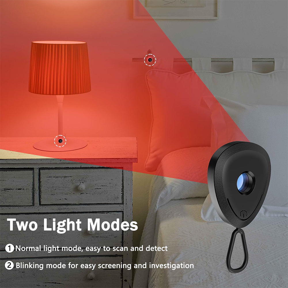 Detector Dollcini Mini cu cameră ascunsă – Compact și portabil, protecție a confidențialității, negru
