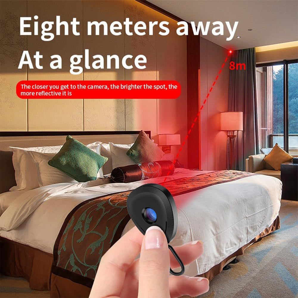 Detector Dollcini Mini cu cameră ascunsă – Compact și portabil, protecție a confidențialității, negru