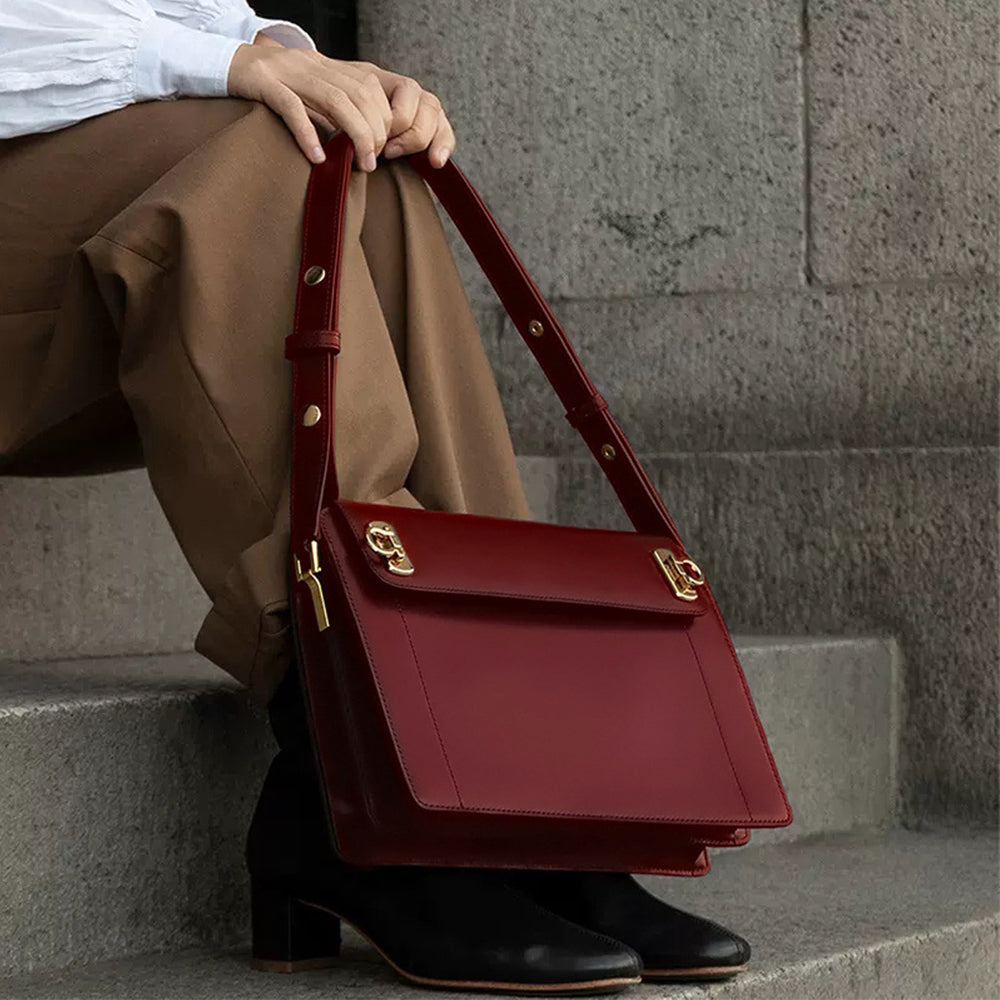 Dollcini Geantă de umăr elegantă pentru femei – Geantă compactă din piele PU pentru uz zilnic