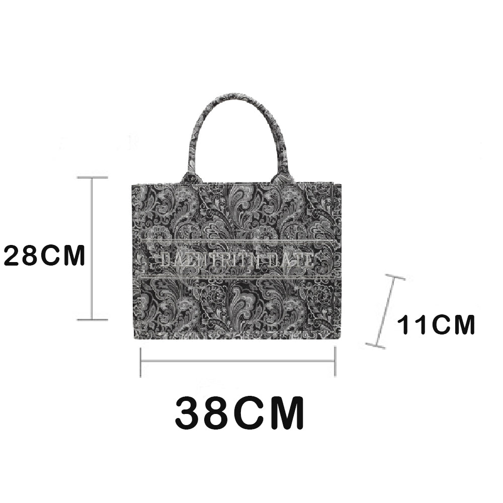 Geantă tote Dollcini mare cu model – geantă de umăr pentru femei cu aspect elegant, pentru utilizare zilnică și călătorii