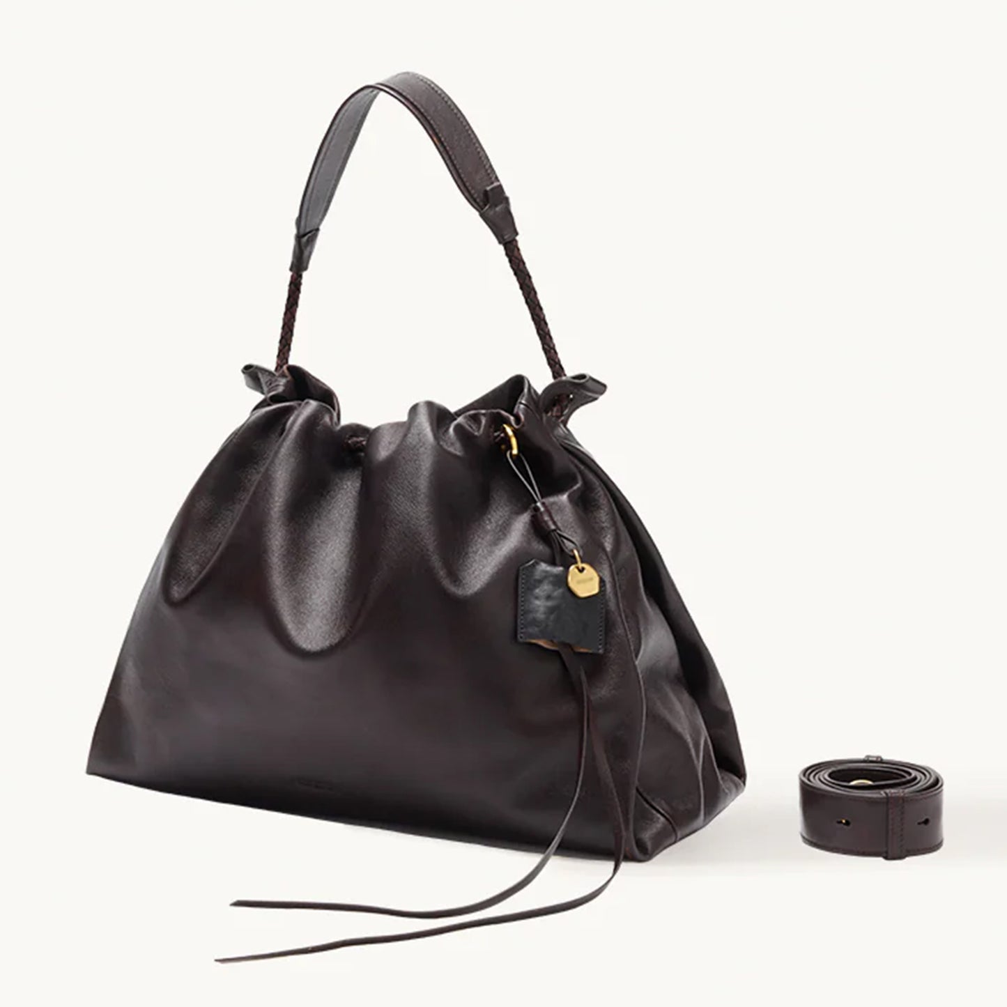 Dollcini Geantă de umăr din piele naturală pentru femei – Geantă tote mare, Eleganță clasică