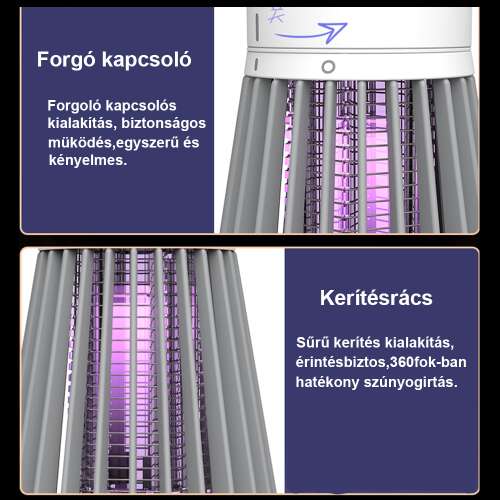 Dollcini Otthon Lampă USB pentru țânțari – Capcană pentru insecte cu lumină UV