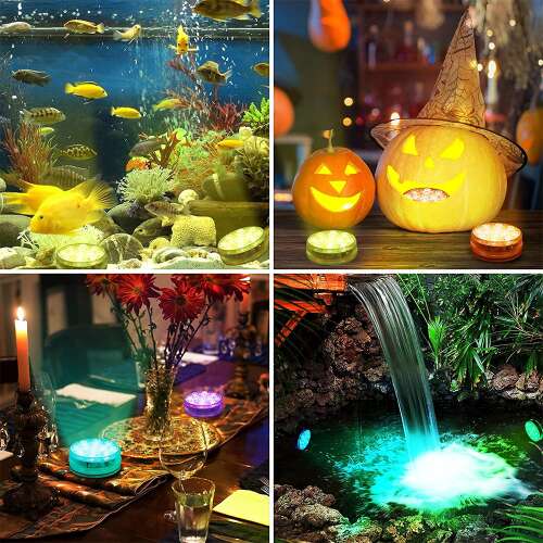 Dollcini Lampa pentru Piscină de Casă – Set de 4 bucăți, Lumină Ambientală Rezistentă la Apă