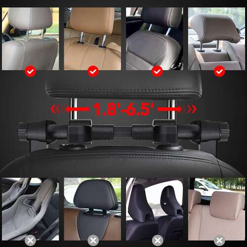 Dollcini Otthon Tetieră Auto Ergonomică – Spumă cu memorie, Negru