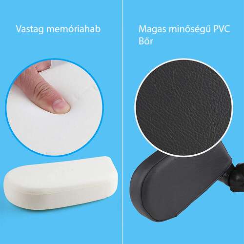 Dollcini Otthon Tetieră Auto Ergonomică – Spumă cu memorie, Negru