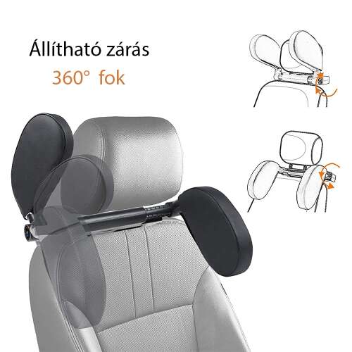 Dollcini Otthon Tetieră Auto Ergonomică – Spumă cu memorie, Negru