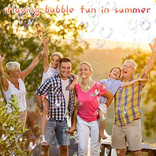 Dollcini Mini Gatling Bubble Blower – 8-Hole Toy for Kids