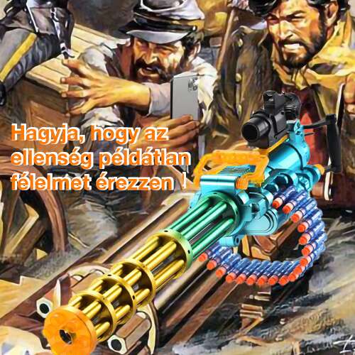 Dollcini Gatling Pistol de Jucărie pentru Copii – Mod Automat/Manual