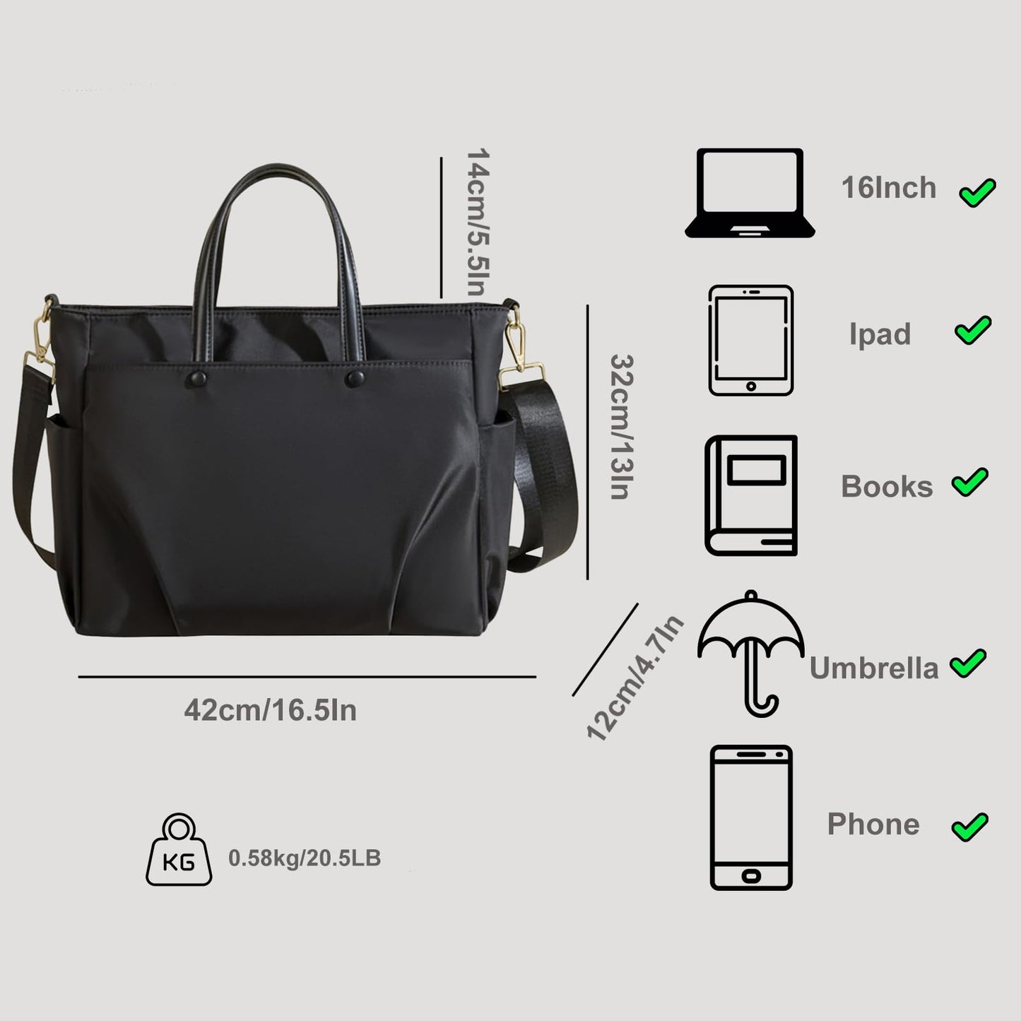 Rucsac pentru laptop Dollcini pentru femei - Geantă de damă impermeabilă, elegantă, cu capacitate mare, suport pentru laptop de 15,6 inci, rucsac ergonomic și elegant pentru călătorii și muncă