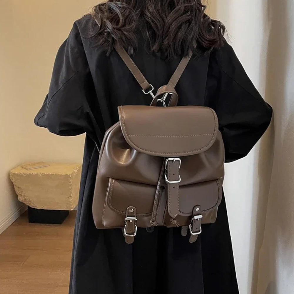 Dollcini, rucsac casual din piele PU, rucsac vintage pentru femei, elegant și practic