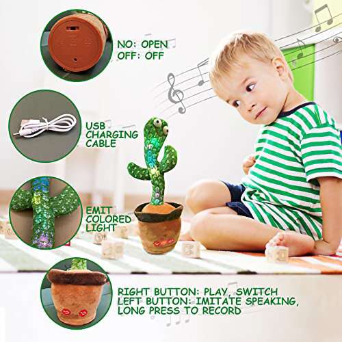 Dollcini Cactus Dansator de Acasă – Jucărie de Pluș Interactivă