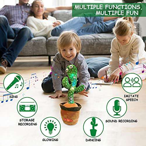 Dollcini Cactus Dansator de Acasă – Jucărie de Pluș Interactivă