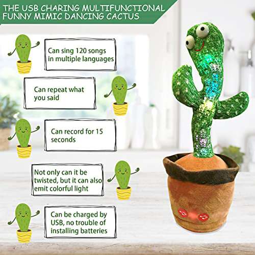 Dollcini Cactus Dansator de Acasă – Jucărie de Pluș Interactivă