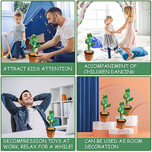 Dollcini Cactus Dansator de Acasă – Jucărie de Pluș Interactivă