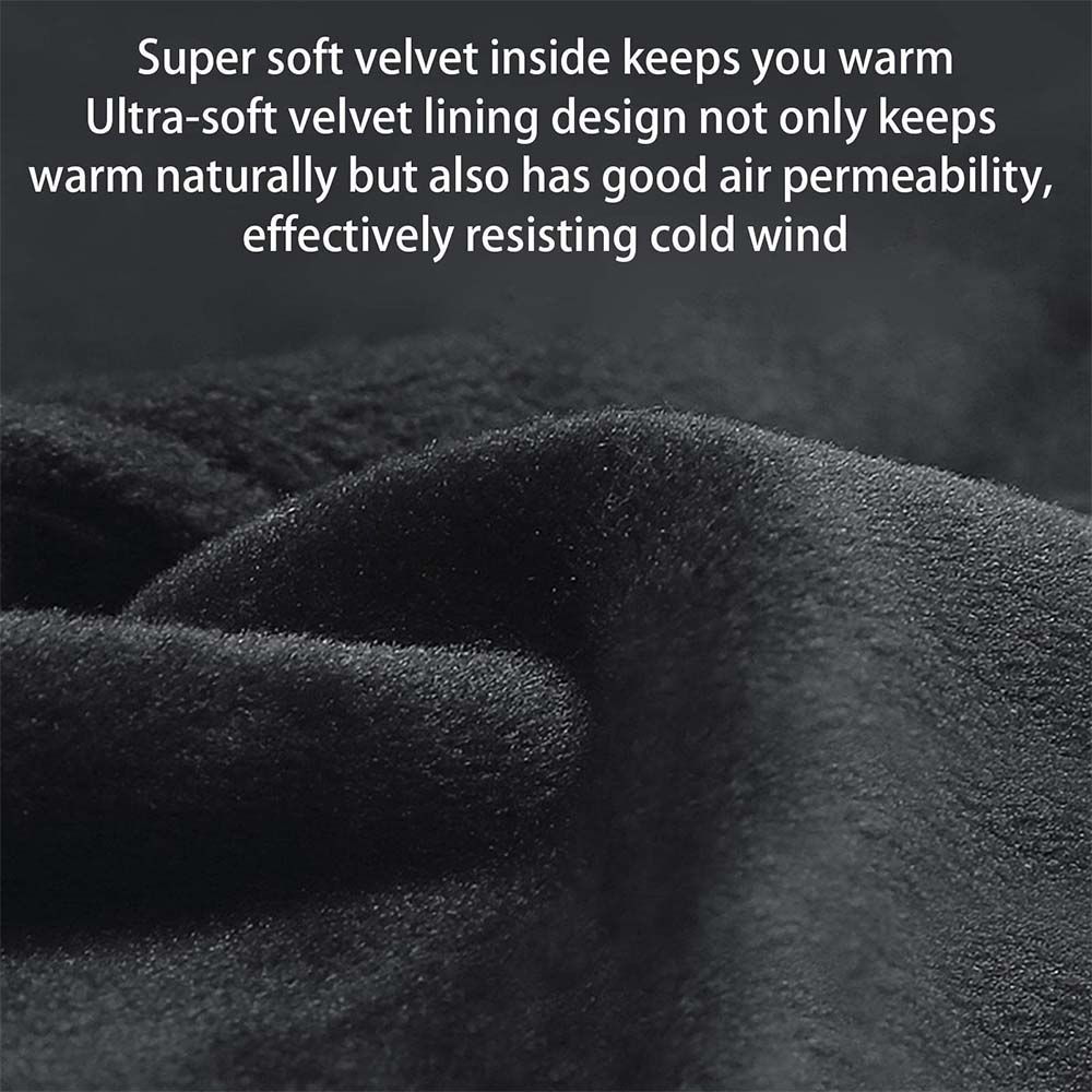 Dollcini Mănuși Sport Unisex Rezistente la Vânt – Cu Ecran Tactil, Negru