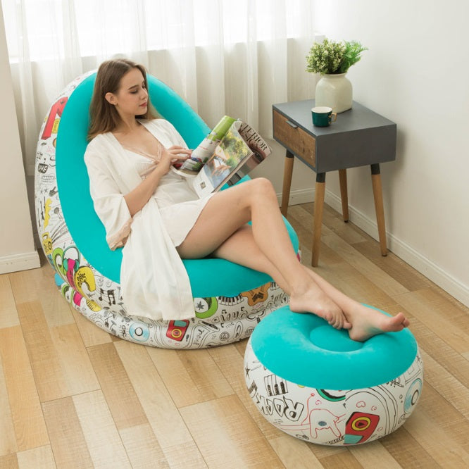 Canapea gonflabilă Dollcini, pentru piscină, material textil de înaltă calitate, respirabilă și confortabilă