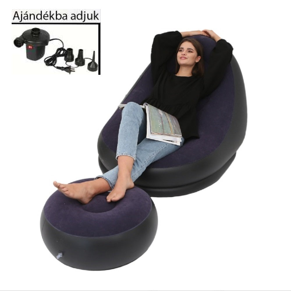 Canapea gonflabilă Dollcini, pentru piscină, material textil de înaltă calitate, respirabilă și confortabilă