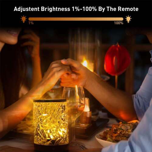 Dollcini Otthon Lampă cu Cristal RGB – 16 Culori, USB, cu Telecomandă