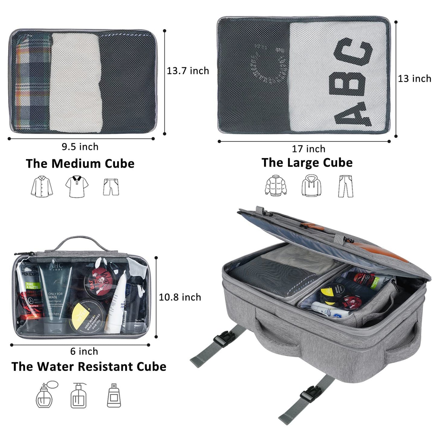 Rucsac de călătorie minimalist extensibil Dollcini – cu buzunare organizatoare, compatibil cu companiile aeriene, negru