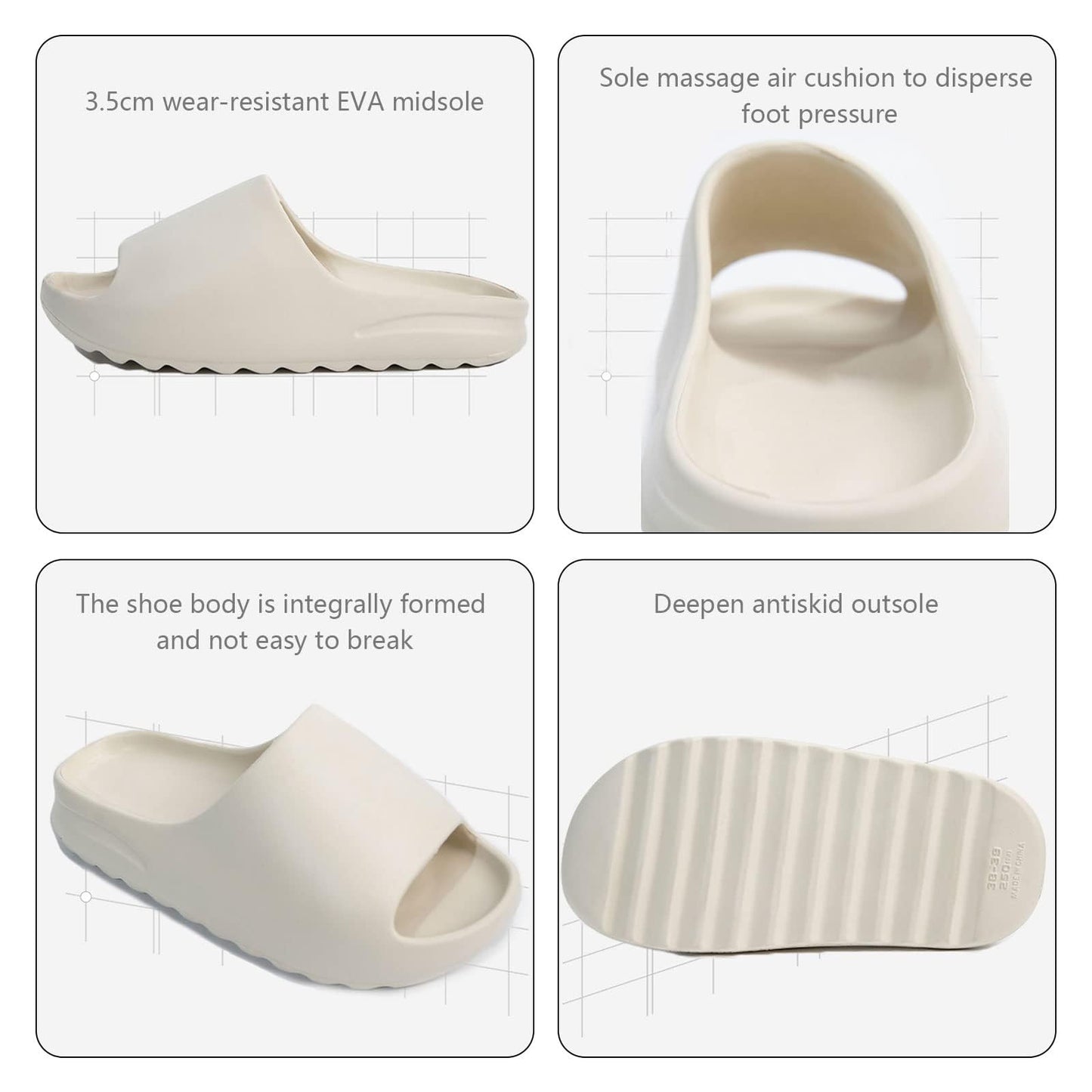 Dollcini Acasă, papuci de masaj moi, papuci unisex, papuci EVA cu talpă groasă, în mai multe culori, mărimi și stiluri, perfecte pentru acasă și baie