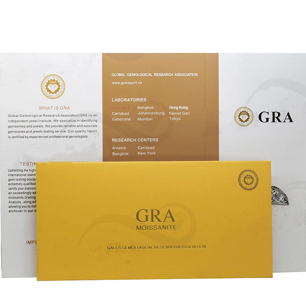 Dollcini Colier Moissanit – 3 Carate, Pandantiv Solitaire din Argint 925 pentru Femei