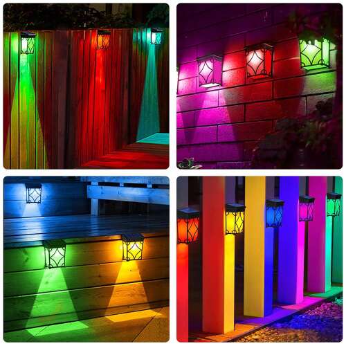 Dollcini Otthon Retro Lampă de Gard Solară – Rezistentă la Apă, RGB